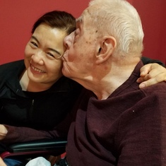 Jin Lee with her "American Grandpa"