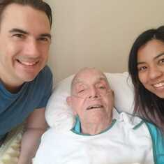 Evan, Grandpa,  Sheena 