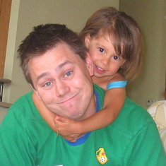 Son, Christopher and his daughter, Mia