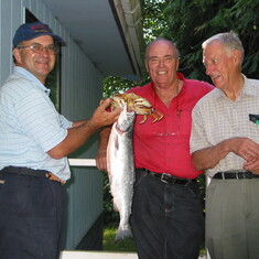 Today's catch ... Thanks Ted! With Mike and Bob, Sechelt, BC