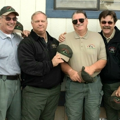 Bob Parsons; Rich Sigmund; Tony; Steve Winchell. Photo courtesy Doug Tomkiel / SD Sheriff Weapons Training Unit