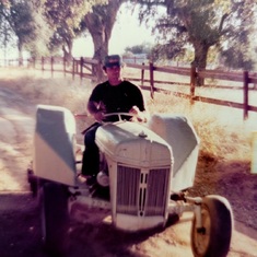 Loved to drive the tractor in Descanso