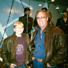 Leather jacket shopping with nephew Corey, Tijuana 