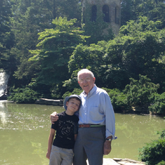 Bob with grandson Lucca, Longwood Gardens, 2012