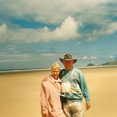Diana & Bob at Perranporth, North Cornwall