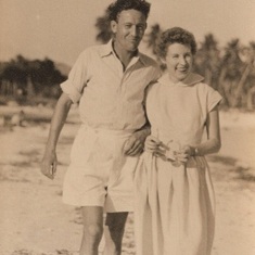 Bob & Doreen on their Wedding Day (26.3.1953), Oyster Bay, Dar Es Salaam, Tanzania