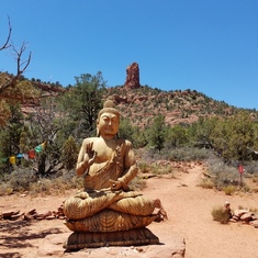 In June 2018, several BLM employees visited the Amitabha Stupa in Sedona, AZ to pay tribute to Rob. We spread some soil from a Nevada trail system he helped develop in honor of our hero.