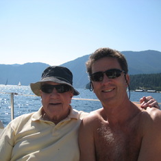 Bob and Ron on the sailboat 2012