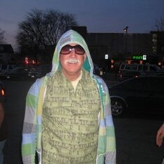 Bob visiting MSU for St. Patty's Day... He stole Kelly's jacket