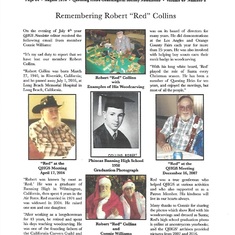 Questing Heirs Genealogy Society newsletter obit for Red