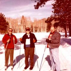 Bob Hal and Randy cross country skiing