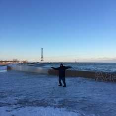 Chillin’ at Montrose Beach, December 31, 2017, Happy New Year!!!
