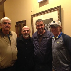 Celebrating Ryan’s Birthday a few day’s early! Maggiano’s, Oak Brook, IL, November 12, 2015! Dad, Mike, Me, Ryan!