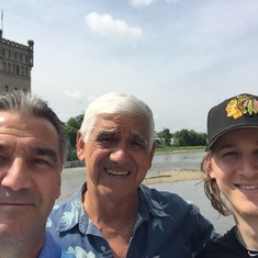 Father’s Day, June 21, 2020 - Me, Dad, Tyler - Walking through Lyons & Riverside / DesPlaines River near Hofmann Tower!
