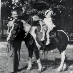 35. Robert, Kay, Ellen pony 1939