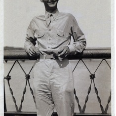 Robert at Rockford Illinois Bridge Sept. 1943