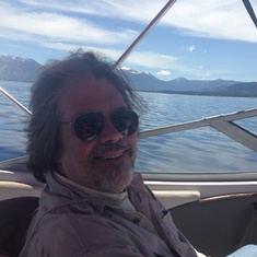 Bob enjoys a boat ride.