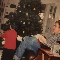dad reading christmas matthew
