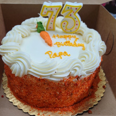 We had Carrot Cake for your 73rd Birthday, I miss you so much