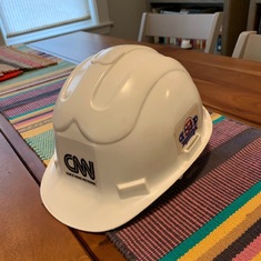 Rob's hard hat from CNN Dem convention