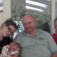 Robert with his daughter Mary granddaughter Rachael and great grandaughter Abigail