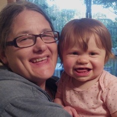 Wife Susan with granddaughter Violet
