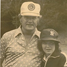 Dad and Gretchen at the Coos Country Club (I think that's the time he got a hole in one!)