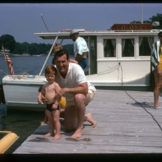My Dad and I house boating on the Mississippi in the late 60s. I remember him holding my hand and keeping me out of the deep holes on the sand bars.