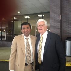Dr. Chirag Parikh and Dr. Schrier before Yale Grand Rounds (2015)