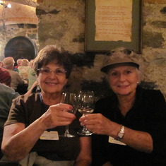 Roberta and Rhoda enjoying a nice wine!