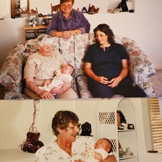 Great grandma and great auntie with katie