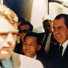 With President Nixon while acting as police protective detail