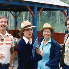 Robin, Marsha, Hazel and David at the 1980 Family Reunion
