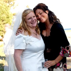 Robyn and I at my wedding, Sept 20, 2008.