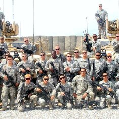 Rod and His first Platoon - any one who knows the names - please let us know....Iraq 2009-2010