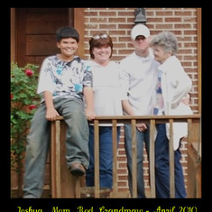 josh, mom, rod, grandmaw 2009 - Taken at his house in Tennessee - his dream home