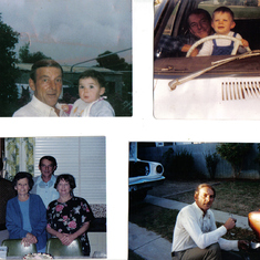 Dad with Teagan, Dad with Carly,Dad with his Ma,Brother& Sister,Dad fixing sisters car