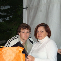 Con mi mamá en Navidad 2010