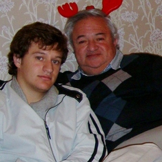 Con mi papá en Navidad 2010