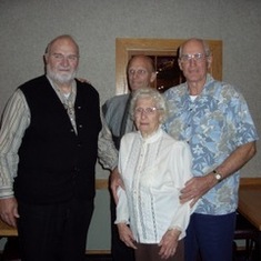 Tillie Kramer with her three sons, Norman, Roger and Johnny.