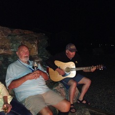 Singing by the campfire 