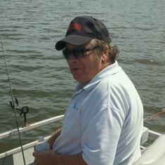 daddy in boat