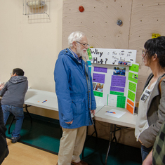 At Melina's science fair in February 2019.