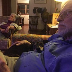 With his granddog Joannie