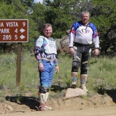 Roger and Chris riding in Colorado