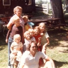 Mom, Mary, Joe, Anne, Andy, Judy, Monica, Ruth with Roger