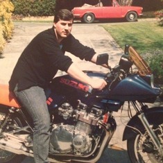 Roger with his bike that he built himself