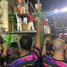 The raised fist in Brazil carnival