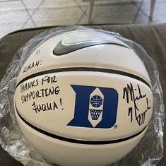 Prized possession from Duke!!! Signed basketball from Coach K 