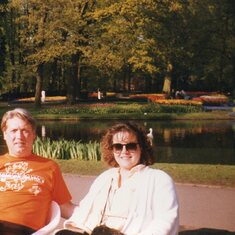 Rollie and Lisa at Keufenhoff Gardens, Holland, 1994